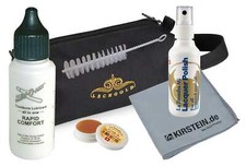 Lechgold Posaune Pflege Set Zubehör Lack Politur Zug Öl Fett Tuch Tasche