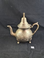 Teekanne Kaffeekanne Kanne silbern Metall antik alt