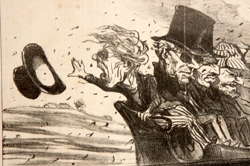 Daumier original 1852 - original, zug