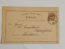 PK DR Michel P2 Bruchsal gelaufen 1873 nach Mannheim Tapetenfabrik