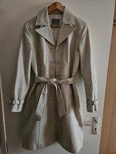 Echtleder Mantel zeitlos für Damen AMISU  -  Beige hell, elegant in Größe 40
