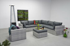 Polyrattan Eck Lounge Set Menorca Sitz Gruppe Gartenmöbel Garnitur Alu X X L