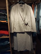 Blazer, langer Rock, beige