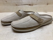 ROHDE HERREN CLOGS HAUSSCHUHE KLETT PANTOLETTEN LEDER SANDALEN GR:41 UK:7.5 GRAU