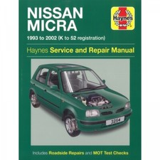 Nissan Micra 1993-2002 998cc 1275cc 1348cc N-CVT K11 repair manual Haynes