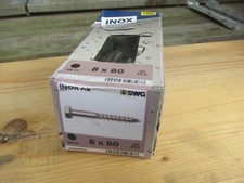 25Stück Holzschrauben Sechskantkopf 8x80mm Edelstahl A2 DIN 571 / ContPal8aK4..