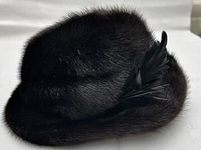 Echtpelz-Hut (Nerz), schwarz
