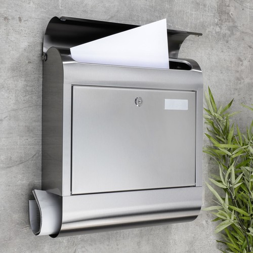 Briefkasten edelstahl mit - briefkasten,
