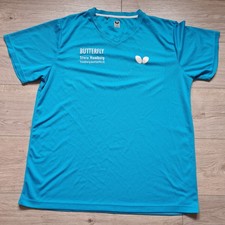 Butterfly Hamburg Tischtennis Trikot Blau 2XL Unisex Sportshirt
