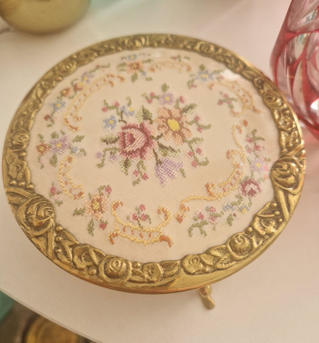 Runde vintage schmuckschatulle - runde, vintage-schmuckschatulle