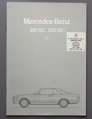 Prospekt mercedes benz 380 sec - benz,