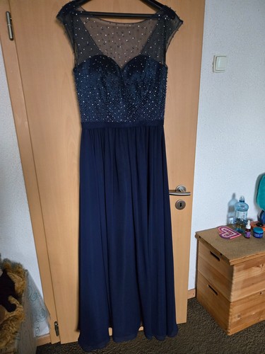 Ball kleid abend blau mit - ball-kleid,