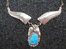 Collier Silber Navalo Indianerschmuck  Echt Nordamerika Schamane Muttertag