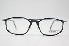 Vintage Brille MARWITZ 2200 Schwarz Blau Oval Brillengestell eyeglasses