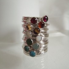 Edelstein sterlingsilber ring - sterlingsilber,