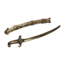Antike Brosche Säbel Degen