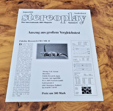 Fidelity Research FR1 MK II Tonarm +++Sonderdruck+++ stereoplay August 1979