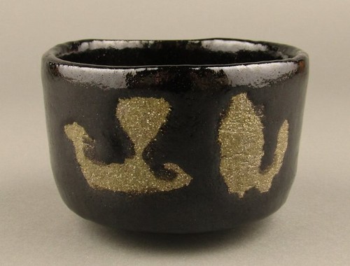 Japanische schwarze teeschale - japanische,