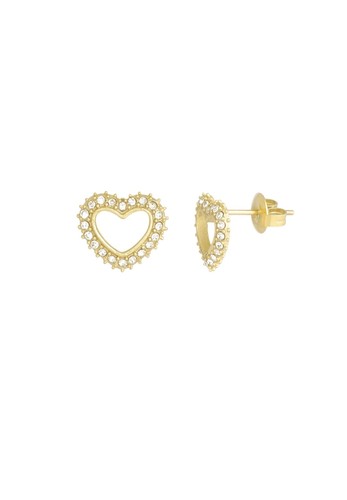 Herz ohrstecker gold optik - ohrstecker, gold-optik