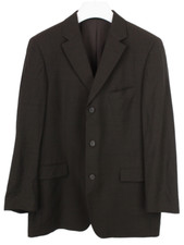 Hugo Boss Rossellini/Movie Blazer Herren (Eu) 50 Wolle Kerbe Brown 3 Knöpfe