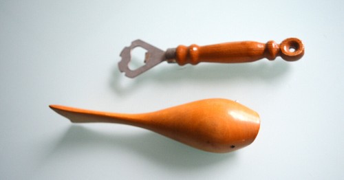 Alte flaschenöffner holz - ,