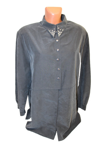 Lange hemdbluse 2xl - lange, grau