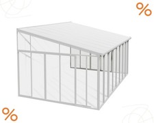 Palram-Canopia Kaltwintergarten San Remo 4x4.25 Terrassenüberdachung Weiss 