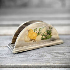 Vintage Serviettenhalter 15,5x5,5x7 cm Landhaus Shabby Holz Serviette Handarbeit