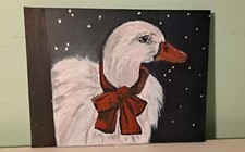 Weihnachtsgänsemalerei