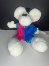 Diddl Maus Plüsch Kuscheltier Stofftier ca 30cm Baby Latz Strampler Rot Blau