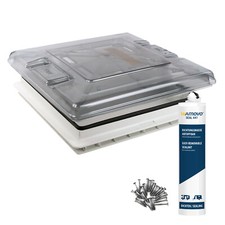 Dachfenster Dachhaube Fiamma Vent 50x50 cm Klar inkl. Dichtmittel, Schrauben