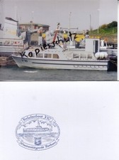 Verkehrsboot V 10, MStp BORKUM  , Bundesmarine, Foto mit Schiffstempel