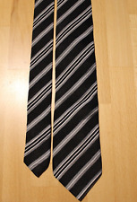 ATWARDSON, Krawatte, (8cm) weiß-schwarz, 100% Seide