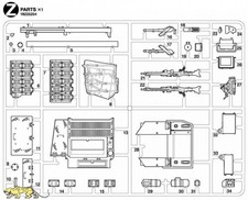 Tamiya 19225254 Z Teile (Z1-Z4) für Tamiya Leopard 2A7V – 56046 / 56047 - 1:16