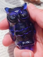 blaue schwere Glas Eule