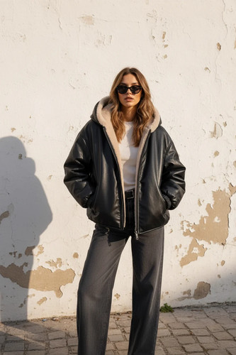 Wendejacke kunstleder - kunstleder, &
