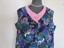 Seidige RASCHEL Nylon Schürze Kittel Kleiderschürze VINTAGE blau neu 46 -48 Neu