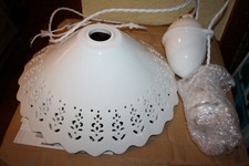 Hängeleuchte „Pizzo“ mit Pendelzug Landhaus Lampe Keramik