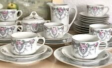 Antik Jugendstil Porzellan Kaffeeservice Kaffee Service für 8 Personen plus