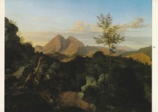 Alte Postkarte 4861 - Adrian Ludwig Richter - Abend in den Apenninen