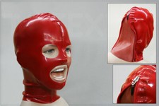NEW OPEN RED - L A T E X T I L - MEDIUM - Latexmaske Rubber Mask NEU