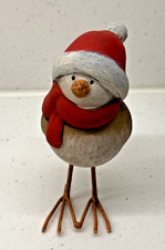 Deko Keramik Weihnachts-Vogel