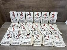 Altes Emailleschild Totenkopf Skull Emailschild 60er Jahre Fabrik Industry #6309