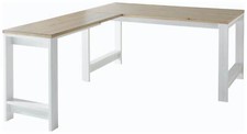 Eckschreibtisch Schreibtisch JASMIN Pinie weiß Nachbildung