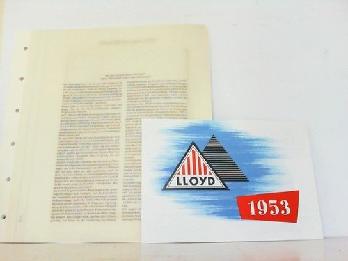 Lloyd kleinwagen 1953 - kleinwagen, 1953.