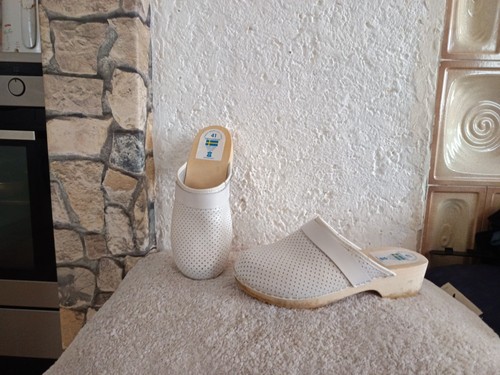 Leder holzclogs damen - gr., 41