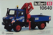 Kibri 10640 H0 - Unimog LKW mit Kran, blau