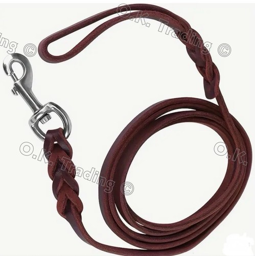 Leder hundeleine - leder, l