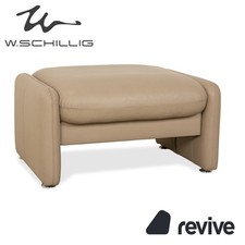 Willi Schillig Ergoline Leder Hocker Creme Beige
