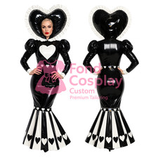 Sissy zofe PVC bschließbares Kleid Herzkapuze Kostüm Maßgeschneiderte G4127